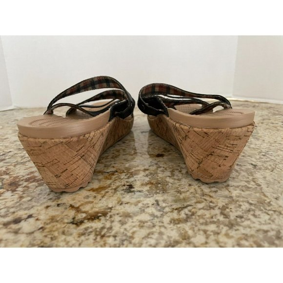 Crocs A-Leigh Wedge Sandals Black Leather, Women's 10 - Picture 5 of 7